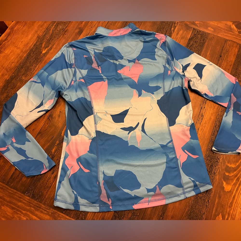 Callaway Weather Series Golf Shirt Womens Large Blue Long Sleeve Athletic Top L - Picture 3 of 3